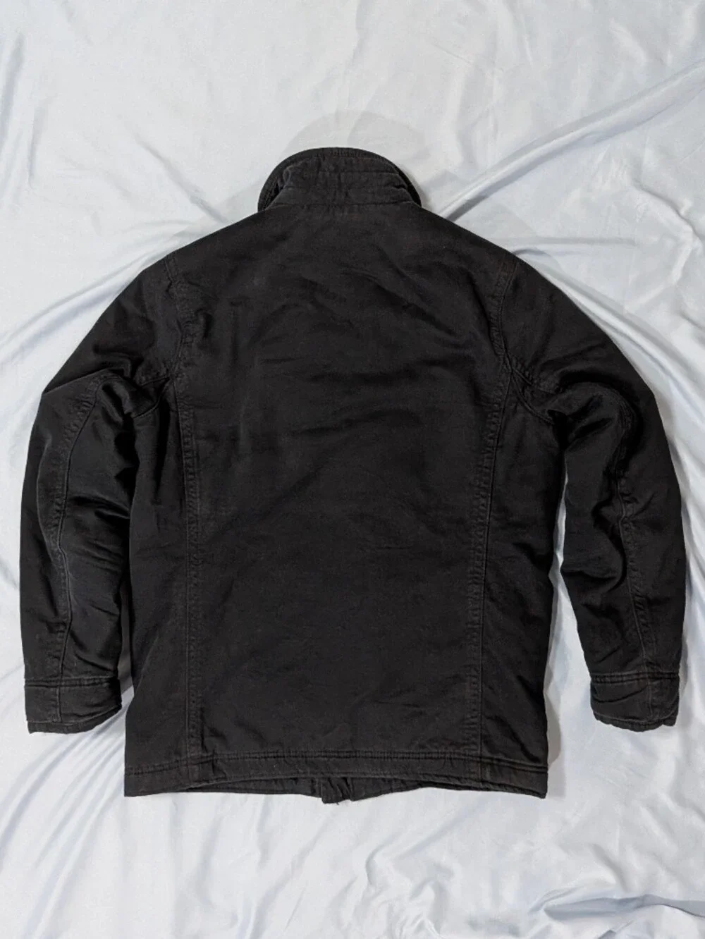 Hollister Black Sherpa-Trim Field Jacket